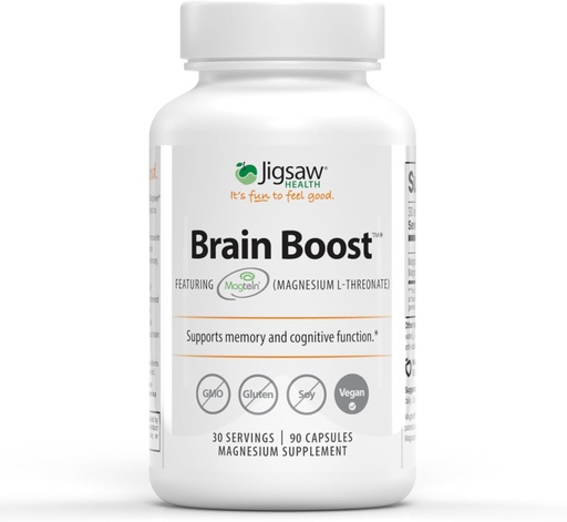 [BRSWGGL6CV5BY2Y2] Jigsaw Health Brain Boost ← Apoya la memoria y la función cognitiva TEN Magnesium L-Threonate TEN 90 Capsules ANTE 30 Servimientos