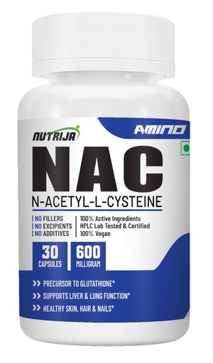[BRSRMCYTOQFQK2T7] NutriJa NAC (N-Acetyl L-Cysteine) 600mg - 30 Capsules