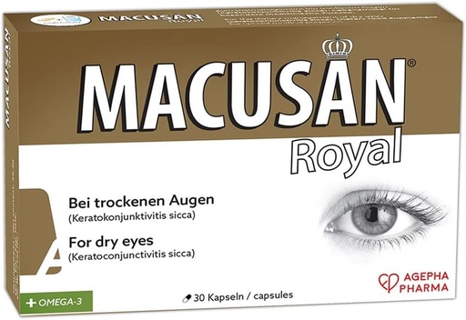 [BRSWIGANBJ6QA2LO] Royal Dry Eye Tablets | Pills for Healthy Macula of Eyes | Eye Vitamin & Mineral Supplement with Lutein, Zeaxanthin & Omega-3 | Eye Health Supplements for Good Vision