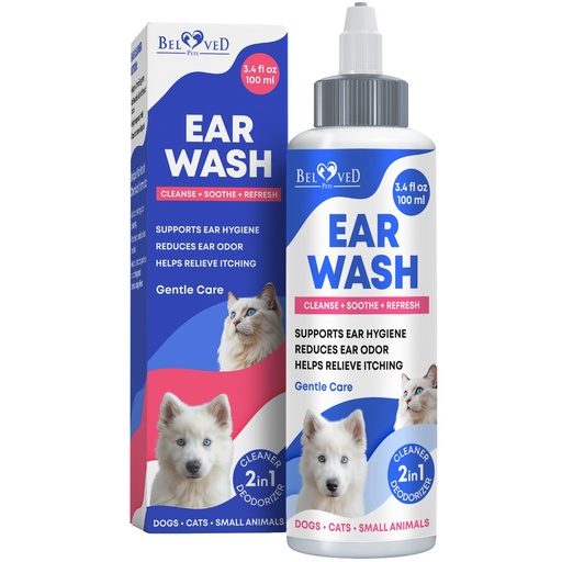 [BRSWK2YHBUOR4YL6] Cat & Dog Ear Cleaner Drops & Wash Solution - Yeast Otic Infection Treatment & Itchy Ear Relief for Pet - Wax Remover & Flush Remedy for Any Pets