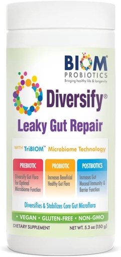 [BRSW2Y3RDMNGMF3U] Diversify® Total Gut Health Human Milk Oligosaccharides prebiootit + Resistentti tärkkelys. Tarkkuus Probiootti Formula auttamaan Vuotava Gut. Vegaani, ei-GMO gluteeniton (1 yksikkö)