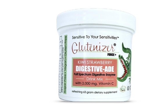 [BRSWIHIOB4BACGTA] Sufficient-C - Glutenizer Force Plus Kiwi-Strawberry Digestive-Ade Drink Mix - Naturally Effective, Premium, Full Spectrum Enzyme Blend with 2,000 mg. Vitamin C - Acid Reflux, Indigestion Solution