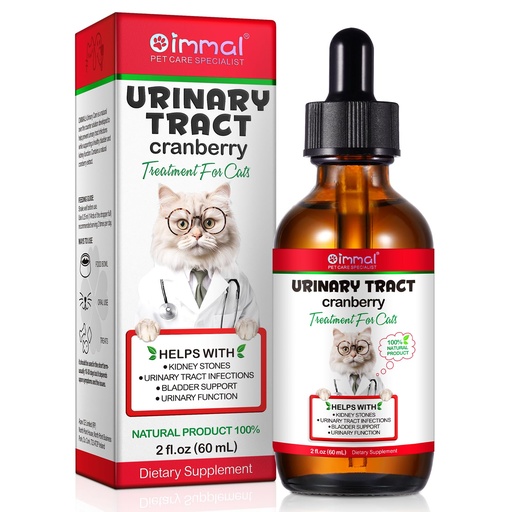 [BRSRA2YLAUAR4ETP] Urinary Tract for Cats, Natural Cat Urinary Tract Infection Treatment Drops - Supports Bladder, Kidney Stone, Dog UTI, Cranberry Kidney Bladder Support Supplement, Chicken Flavor - 60 ml / 2.02oz