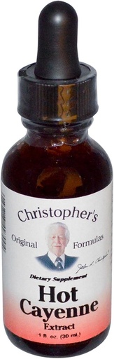 [BRSWI2T4O4BBGA3A] Christopher's Original Formulas Hot Cayenne özü, 1 fl oz - Natural Herbal Supplement