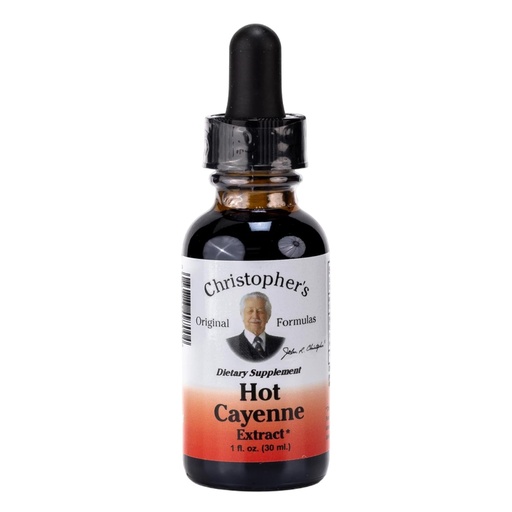 [BRSWI2T4O4BBGA3A] Christopher's Original Formulas Hot Cayenne Extract, 1 fl oz - Natural Herbal Supplement