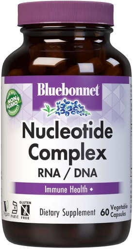 [BRSWIYQTPJ5AG2I3] BlueBonnet Nucleotid Complex supplement, 60 Tæl, hvid