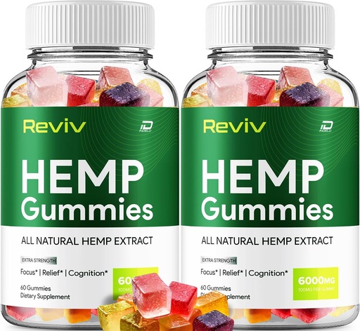 [BRSRAYAZPIIWYEI6] Reviv Hemp - with Hemp Seed Extract RevivHemp Gummies Tinnitus Herbal Supplement, Health and Wellness Support, All Natural Reviv Hemp Gummy (2 Pack - 120 Gummies)