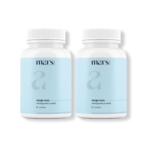 [BRSRAZQYAQAQEET7] mars by GHC Surgemax Natural Capsules with Shilajit & Safed Musli | Supports Energy, Strength & Immunity | for Active Lifestyle | 120 Capsules | Pack of 2