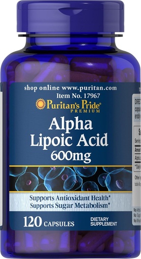 [BRSWIEIEOUIGEH3G] Puritan's Pride Alpha Lipoic Acid 600 Mg, 120 Count