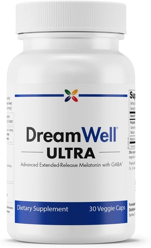 [BRSWGAT6DIFQIH3Z] Stop Aging Now - DreamWell Ultra - Advanced Melatonin with GABA - Nervousness and Stress Relief, Sleep Support - Non-Drowsy and Non-Habit Forming - 30 Vcaps