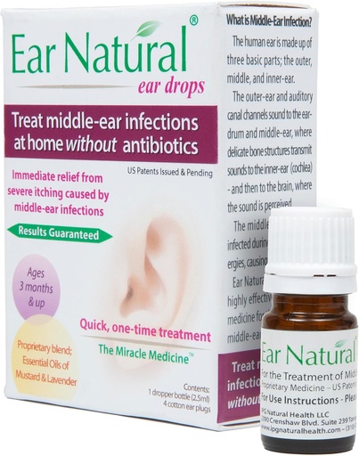 [BRSW22QYCN4AAAL4] Ear Natural®  гонитба за средно-земни инфекции, болки в ушите, сърбеж в не по-малко от минута - в едно лечение на 100% природни съставки, Made in USA  по-малко от минута, произведени в САЩ