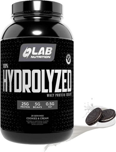 [BRSRO234PICB6EY3] 100% hidrolisado Whey Protein Isolate (2 libras, biscoitos e creme sabor) 25gr de proteína, construir músculo, crescimento muscular magra, fácil digestão, sem glúten, sem lactose, rápida absorção.