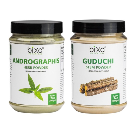 [BRSRAHA6PMIRUFDX] bixa BOTANICAL Support Liver Wellness | Andrographis + Guduchi Powder | Bundle | 100% Natural Herbal Suppliment