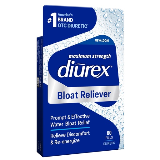 [BRSWGYI6DIFBYG3F] Diurex Bloat Reliever | Relieve Water Bloat, Puffiness, Swelling & Fatigue | Re-Energize | Maximum Strength | 60 Count