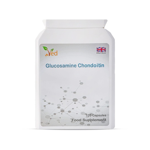 [BRSROYINO4PWAAAV] VED Glucosamine Chondroitin Turmeric Vitamin C | Joint Support Supplement |Non-GMO, Gluten Free | 120 Capsules | 60 Days Supply.