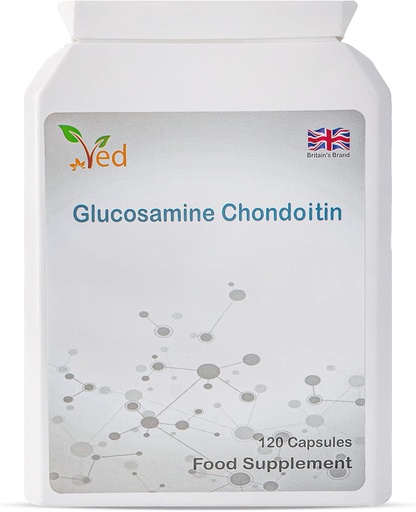 [BRSROYINO4PWAAAV] Ved Glucosamine Chondroitin Turmeric Vitamin C | Joint Support Supplement |Non-GMO, Gluten Free | 120 Capsules | 60 Days Supply.