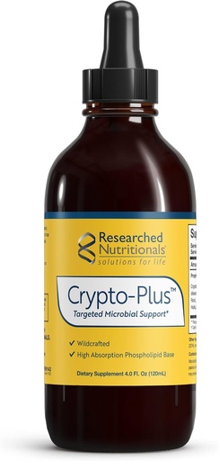 [BRSWIGQ6CMHB2DDO] Researched Nutritionals Crypto-Plus - Targeted Microbial & Immune Support Formula with Red Root, Black Walnut Extract and Phospholipid Delivery for Maximum Nutrient Absorption (4 Fl Oz)