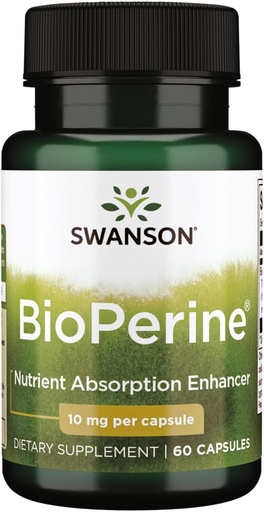 [BRSWIY36BRYREHTU] Swanson Bioperine Nutrient Absorption Enhancer 10 Milligrams 60 Capsules