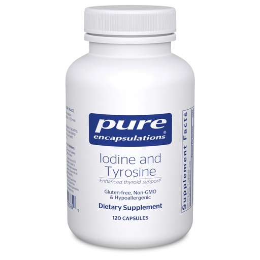 [BRSWIY34DMGGYFDA] Pure Encapsulations Iodine and Tyrosine | Hypoallergenic Supplement for Enhanced Thyroid Support | 120 Capsules