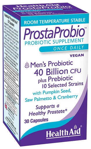 [BRSWYGI3DNYQI33U] ProstaProbio Men’s Daily Probiotic – 10 Strains with Prebiotic, Pumpkin Seed, Saw Palmetto & Cranberry | 30 Once-Daily Vegetarian Capsules for Prostate & Urinary Wellness Support