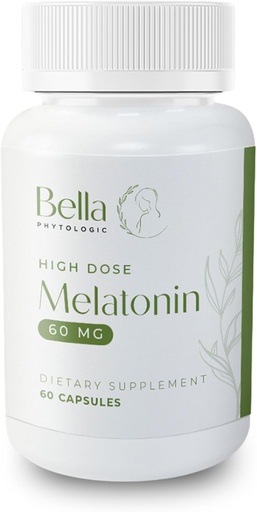[BRSW2ZIHBMCQ4CDF] Melatonin Pure 60mg – High Potency Nighttime Sleep Aid for Deep Rest, Relaxation, Jet Lag & Stress Relief – Fast-Acting, Non-Habit Forming, Drug-Free, Made in USA (60 Capsules)
