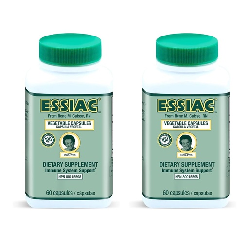 [BRSRAFQDDF4BEAY7] Essiac Tea All-Natural Herbal Extract Capsules – 60 Capsules | Powerful Antioxidant Blend to Help Promote Overall Health & Well-Being | Original Formula Since 1922 (Pack of 2)