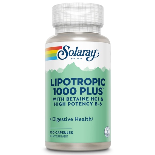 [BRSWIYQAO4GRYHDU] SOLARAY Lipotropic 1000 Plus Vitamin Capsules 100 Count