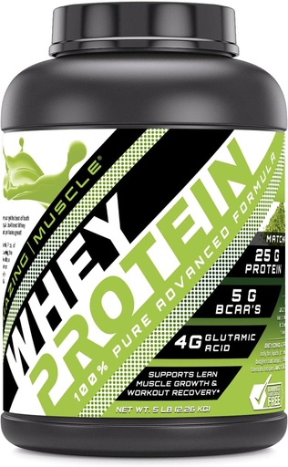[BRSW2CYDOIJRU2DU] Amazing Muscle 100% Whey Protein Powder * Avanceret formel med Whey Protein Isolere som en primær ingredient sammen med Ultra Filtreret Whey Protein Koncentrat (Japansk Matcha, 5 Lb)