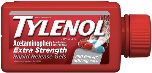 [BRSWIYI3CYDQ4CL2] Tylenol Extra Strength Rapid Release Gels 500 mg - 290 ct.