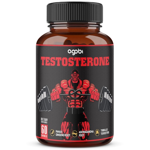 [BRSW2YYZB56GAAIZ] agobi Testosterone Supplement for Men - 11 Herbs - Ashwagandha, Tribulus, Ginseng & More - 60 Capsules for 1 Month