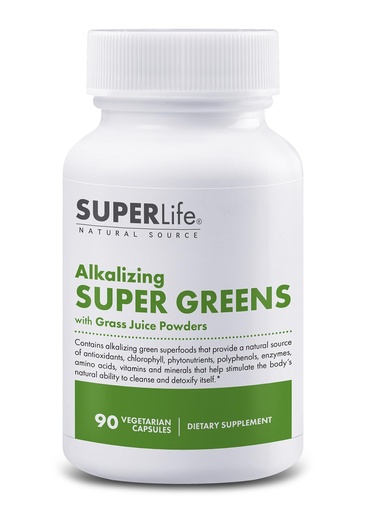 [BRSWGBATOEBQEA3U] 100% Organic Alkalizing Super Greens - Superfood w/Alfalfa, Barley & Wheat Grass, Matcha & Chlorella - Natural Source of Phytonutrients & Chlorophyll | Promotes pH Body Balance & Detox | 90 Capsules
