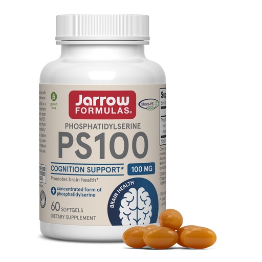 [BRSWIY32BQIRKYA5] Jarrow Formulas PS100 Phosphatidylserine 100 mg Non-GMO, Soy-Free - 60 Softgels