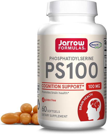 [BRSWIY32BQIRKYA5] Jarrow Formulas PS100 Phosphatidylserine 100 mg, Dietary Supplement for Brain Health and Cognition Support, 60 Softgels, 20-60 Day Supply