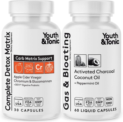 [BRSWYFARBUFRE3DL] Youth & Tonic Detox Pills & Activated Charcoal Pills