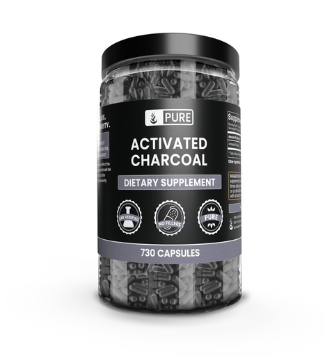 [BRSROHQQCUJWGDLP] Pure Original Ingredients Activated Charcoal (730 Capsules) No Magnesium or Rice Fillers, Always Pure, Lab Verified