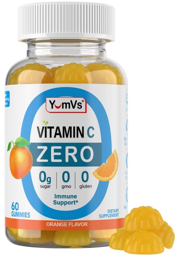 [BRSWYFIFCUCGGFLK] Yum-Vs - Zero Sugar Vitamin C Gummies for Adults & Kids - 250 mg VIT C Immune Support Gummy Vitamins - Sugar Free Chewable Vitamin C Gummy Supplement - High Potency Vegetarian Vitamin C Boost (60)