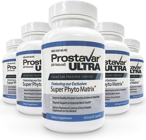 [BRSWKGAFOIMGYCDE] 5本のびんは元の Prostavar の超前立腺サポート 600mg 90% Beta-Sitosterol 及びブドウの種のエキスの製造業者から新しい改善しました