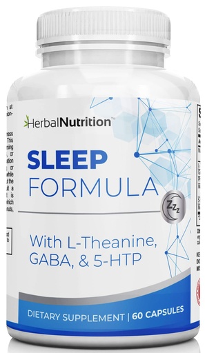 [BRSRMAIHCEJWG23J] Herbal Nutrition Sleep Support Supplement Sleep Formula is a Multi-Ingredient Sleep Supplement with Melatonin, GABA, L-Theanine, and More, Sleep Like You are on Cloud 9! One 60 Ct Bottle