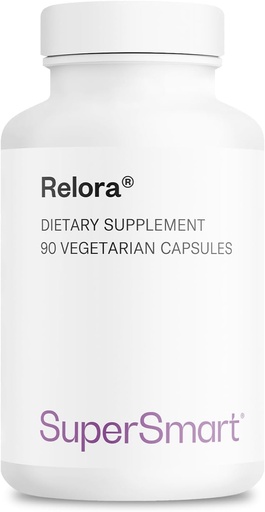 [BRSWIHQBDENAYEAV] SuperSmart Relora 750mg per Day - Magnolia Officinalis & Phellodendron Amurense Extract Supplement | Non-GMO & Gluten Free - 90 Vegetarian Capsules