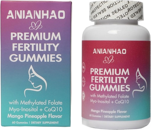 [BRSRAAI7DIJQO3A2] Premium Fertility Gummies for Women, Premium Feminine Balance Gummies, with Inositol, CoQ10, Folate and Vitamins, Support Hormone Balance, Ovulation/Menstrual Cycle, 1 Month Supply
