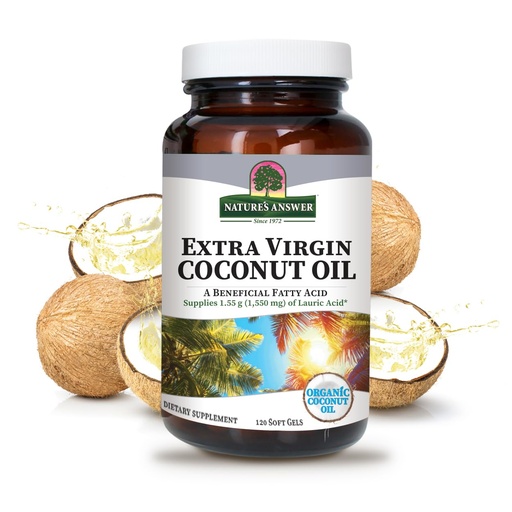 [BRSWGHA7CUNQKDY2] Nature's Answer Extra Virgin Coconut Oil Softgels Organic Coconut Oil Multi-Purpose Non-GMO Ideal for For Hair Skin Body Moisturizer (Pack of 2)