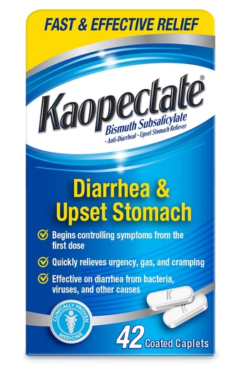 [BRSWYCYLAF5W2CTA] Kaopectate Multi-Symptom Anti-Diarrheal & Upset Stomach Reliever, 42 Caplets, Anti Diarrhea Caplets