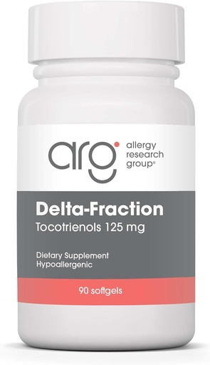 [BRSWIEANBYMW2DL4] Grupo de Investigación de Alergia Delta-Fraction Tocotrienols Suplemento - 125 mg Vitamina E, Annatto, Gamma, Tocotrienols Only, Tocopherol-Free, Hypoallergenic, Softgels - 90 Cuenta