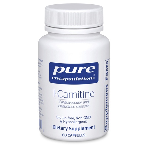 [BRSWIYT7OEABE3DC] Pure Encapsulations L-Carnitine | Hypoallergenic Supplement for Cardiovascular and Endurance Support | 60 Capsules
