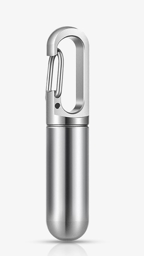 [BRSRAFAFARYBMGTD] Keychain Pill Holder - Kis Pill Konténer Carabiner - Stainless Steel Metal Pill Case, Portable Pill Case for Purse, Backpack, Kulcstartó Vízzáró Travel Pill Container for Medicine