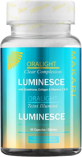 [BRSWYGATAUBGMYLK] Makari Blue Crystal Oralight Capsules (60 Capsules) | Collagen Supplements with Glutathione and Lemon | Skin Care Supplement for Women with Vitamins C and E | Helps with Dark Spots, Acne, and Wrinkles