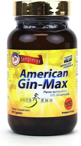 [BRSWIFICOYPQGGY5] Hsu's SKU 1066, Ginseng American Gin-Max 90 ct Caplets, 许氏花旗参濃縮錠