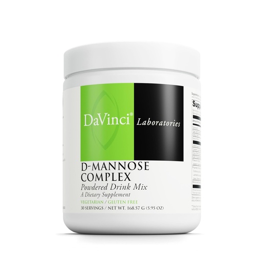 [BRSWIZ3RAJYBMYLU] DAVINCI Labs D-Mannose Complex - Powder Drink Mix Supports Immune System & Urinary Tract Health* - Bladder Health Aid with Calcium, Cranberry Juice Powder & Prebiotic Fiber* - 30 Servings (168.57 g)