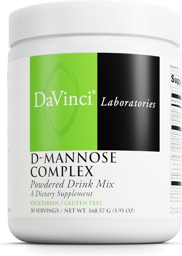 [BRSWIZ3RAJYBMYLU] DAVINCI实验室 D-Mannose Complex - 粉末饮用混合剂支持免疫系统与尿道切除健康* - 含钙、Cranberry Juice 粉末与预生纤维的Bladder 健康援助* - 30名服务者(168.57克)