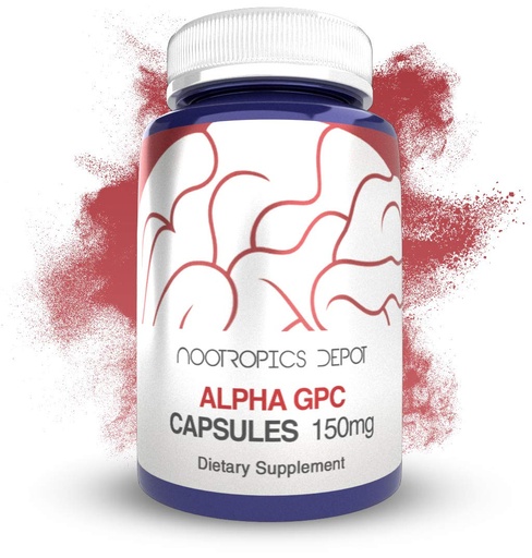 [BRSWKGQPBV6BC23E] Nootropics Depot Alpha GPC Capsules | 150mg | 180 Count | Cholinergic Supplement | Brain Health Supplement | Supports Healthy Brain Function | Enhance Cognition, Memory + Focus